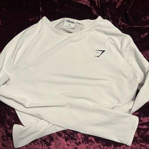 Gymshark White Long Sleeve Workout Top